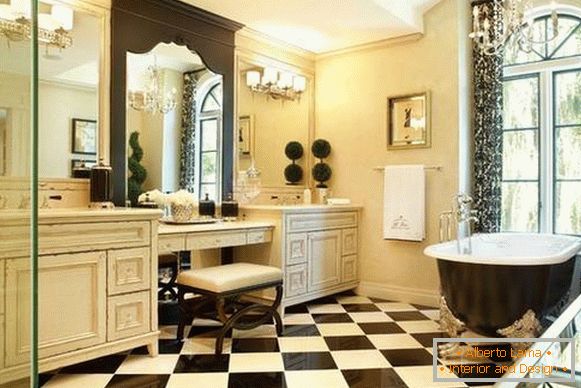 kupatilo enterijer u klasičnom stilu, foto 5