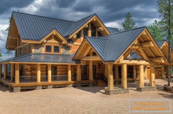Prekrasna fasada drvene kuće - fotografije privatnih kuća 2016