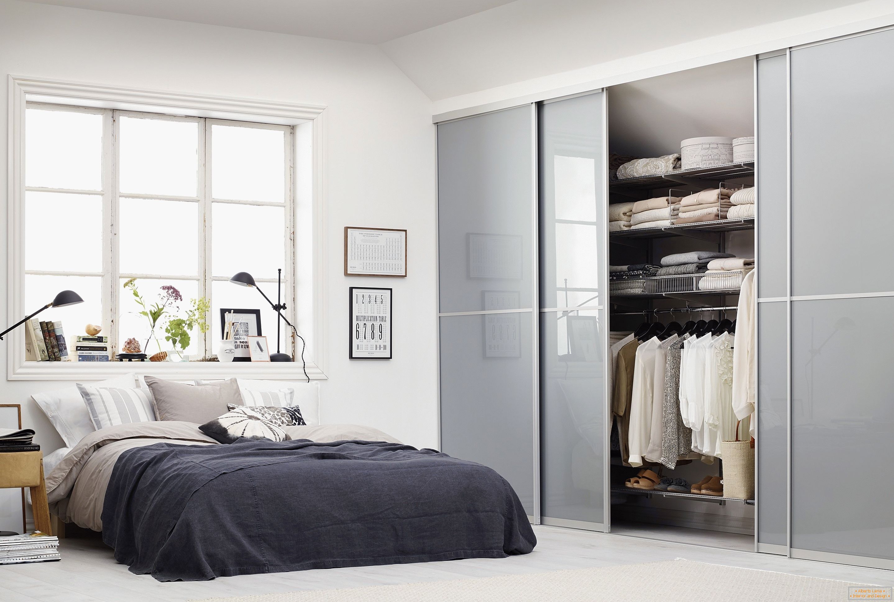 Spavaća soba u stilu privatne kuće minimalizma
