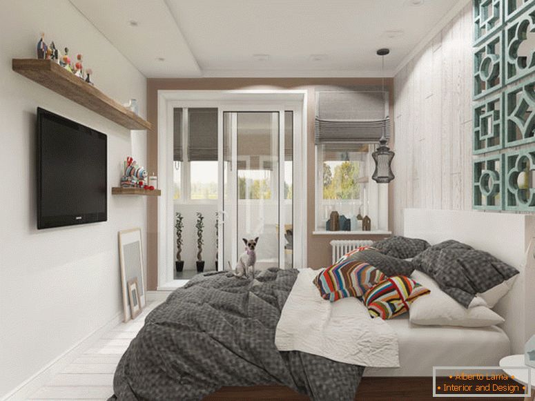 Bijela spavaća soba u skandinavskom stilu