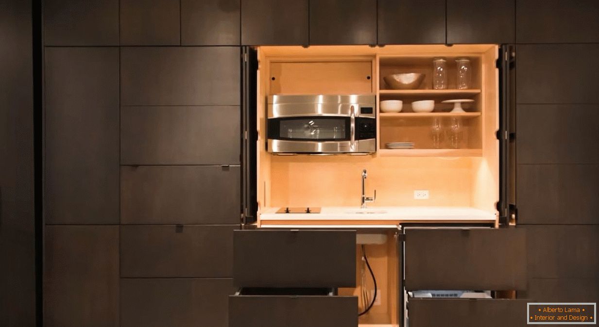 Dizajn enterijera kuhinje Stealth Kitchen by Resource Furniture
