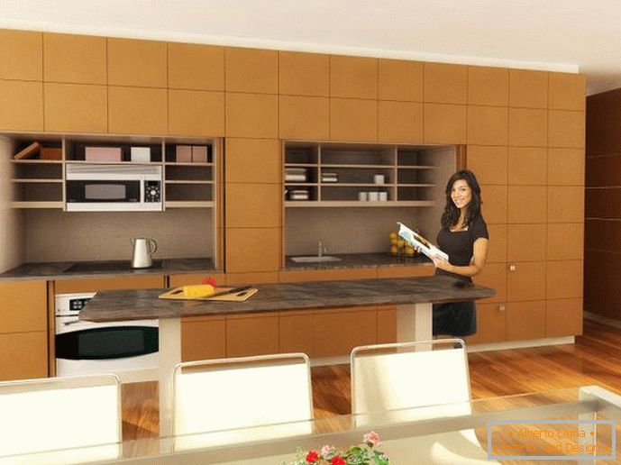 Dizajn enterijera kuhinje Stealth Kitchen by Resource Furniture