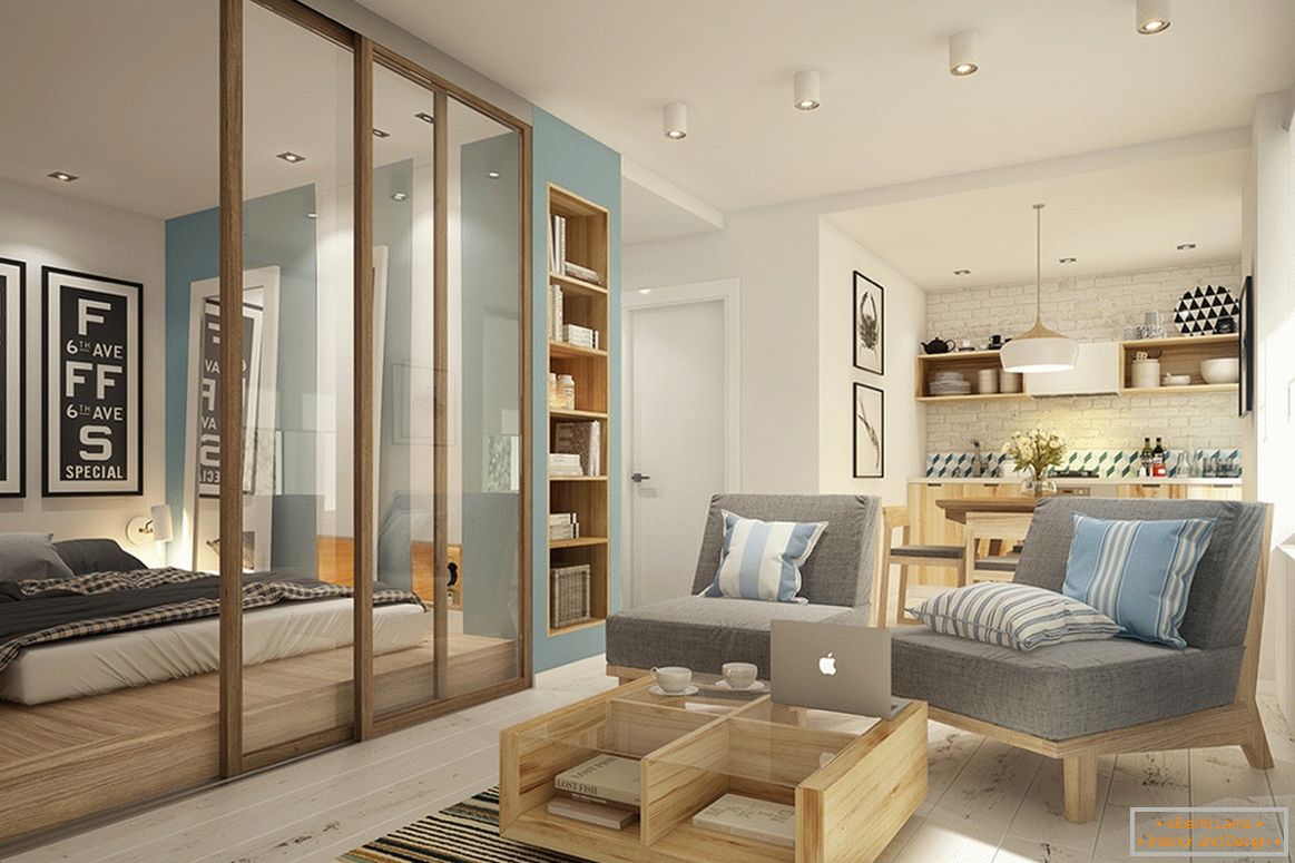 Dizajniran mali studio apartman u skandinavskom stilu