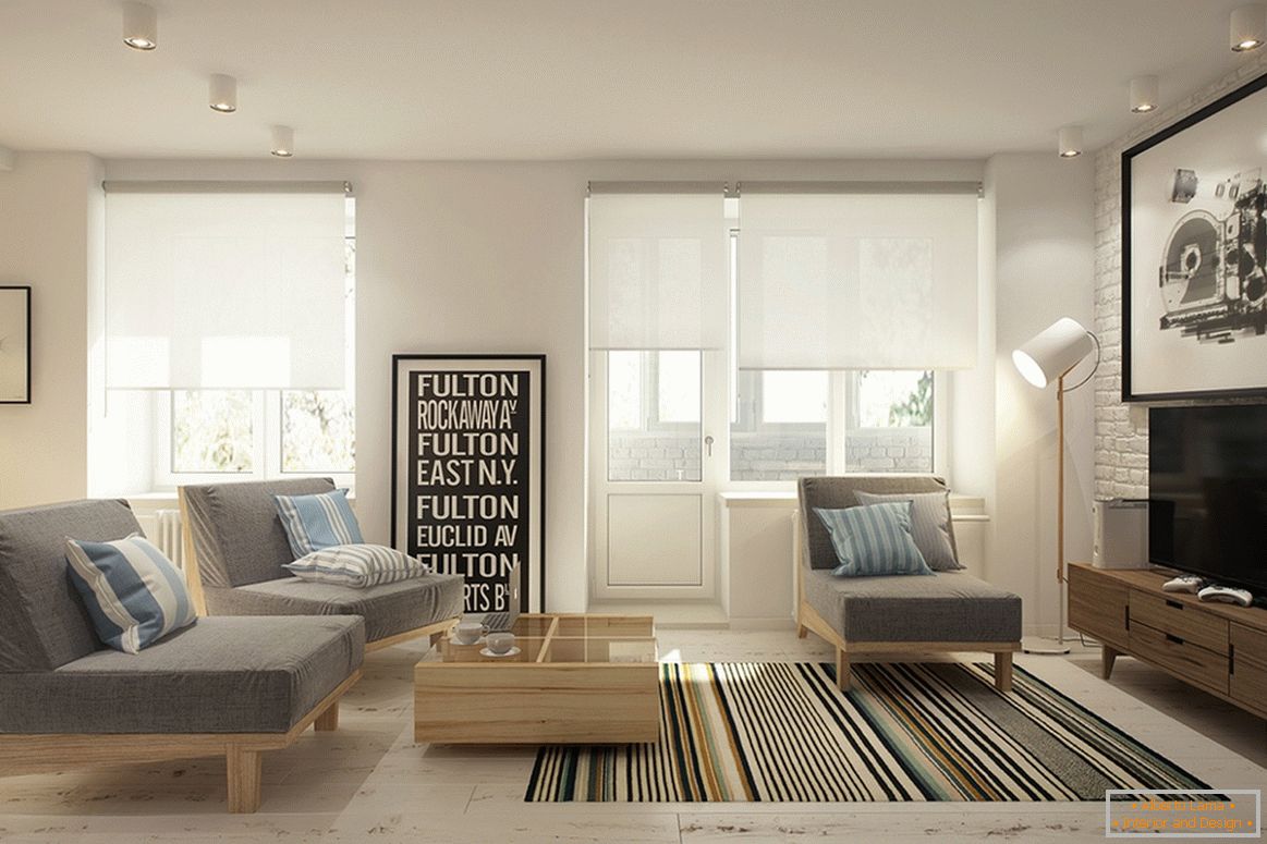 Dizajniran mali studio apartman u skandinavskom stilu - фото 2