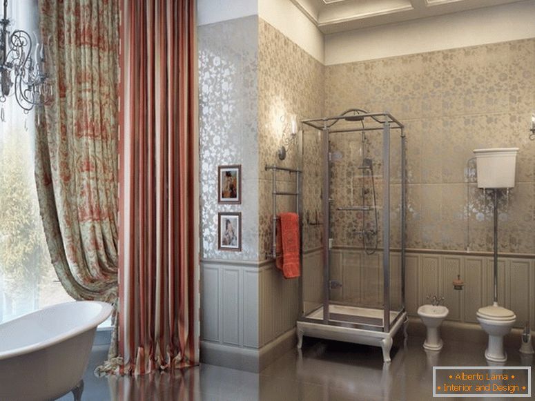 Tekstil u kupatilu u klasičnom stilu