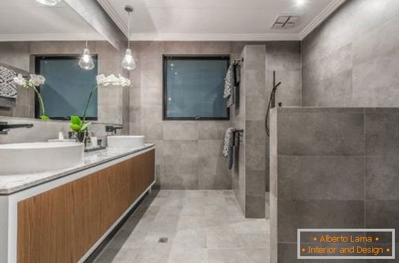Luksuzno moderno kupatilo u stilu kupaonice - fotografije