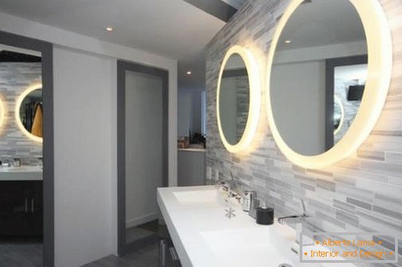 Okruglo ogledalo za kupatilo sa svetlom