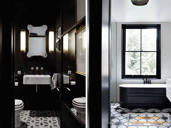 Moderan kupatilo i WC dizajn u crnoj boji