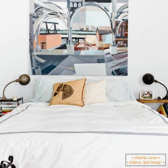 dizajn-spavaća soba-sa-slike-na-zidu