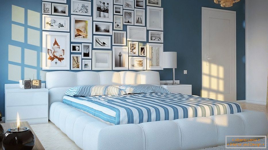 Primer enterijera male spavaće sobe na fotografiji