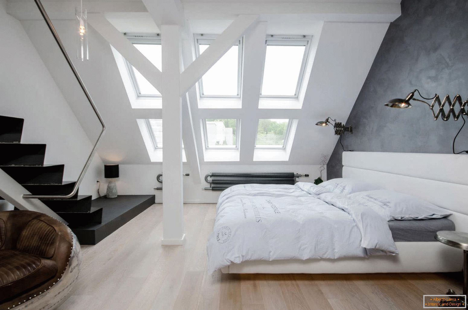 Primer enterijera male spavaće sobe na fotografiji