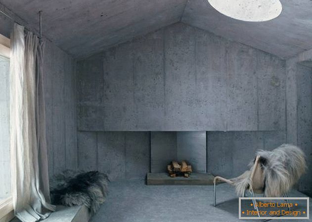 Minimalistički enterijer betonske kuće