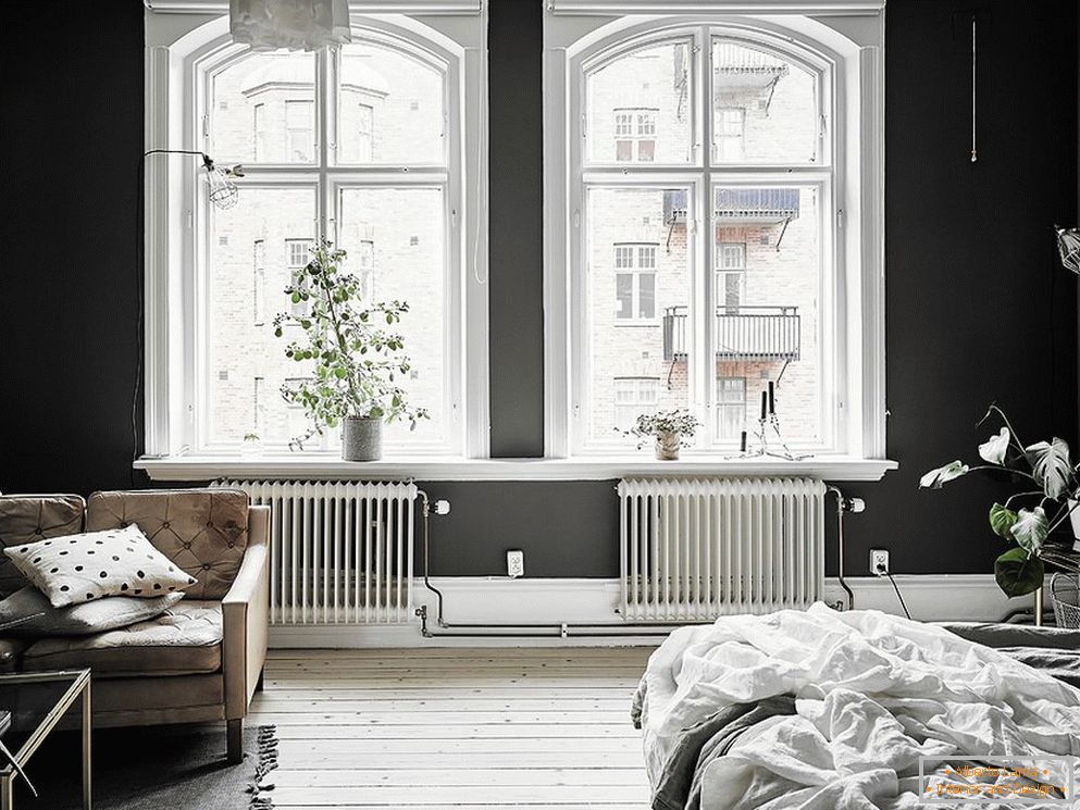 Crno-bela dizajn sobe