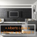 Crno-bela dnevna soba - 55 fotografija neobičnih dnevnih