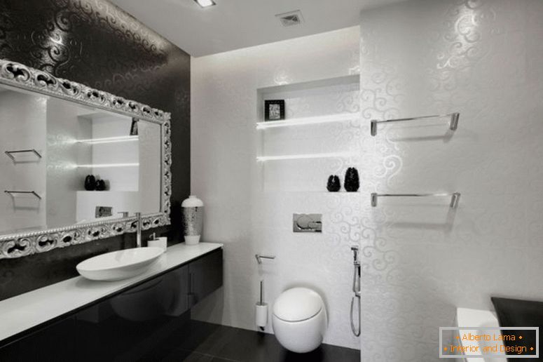 Crno-belo kupatilo