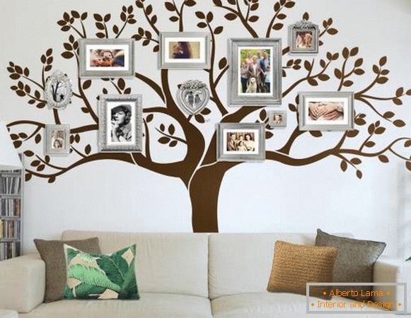 Porodično stablo - naljepnice za dekoraciju zidova