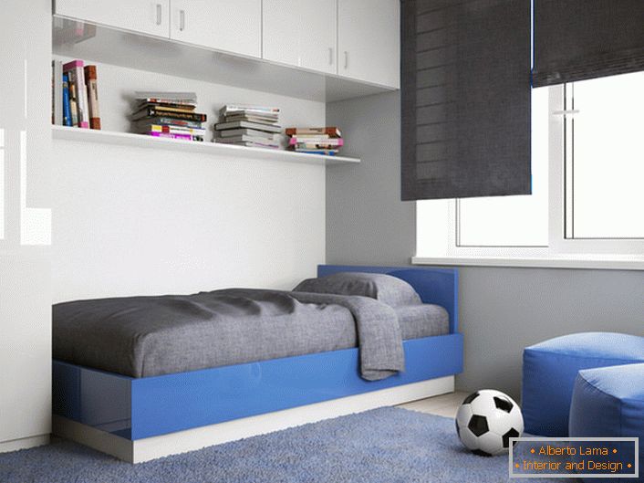 Dječja soba tinejdžera je dizajnirana u skladu sa zahtevima minimalizma. 