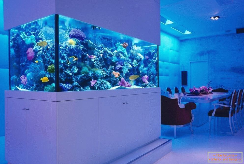 Morski akvarijum koji koristi žive korale 