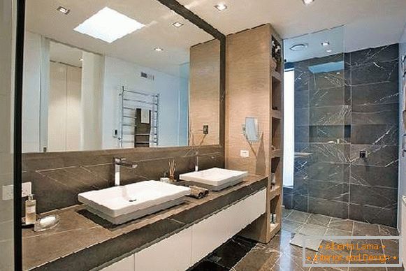 dizajn kupatila sa velikim ogledalom, foto 37