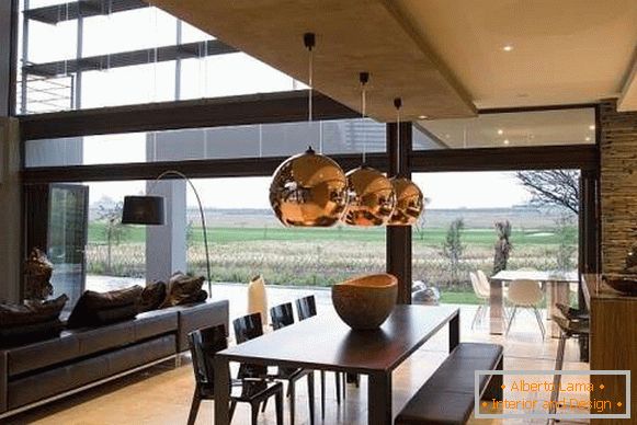 Dizajn enterijera privatne kuće - кухня гостиная в современном стиле