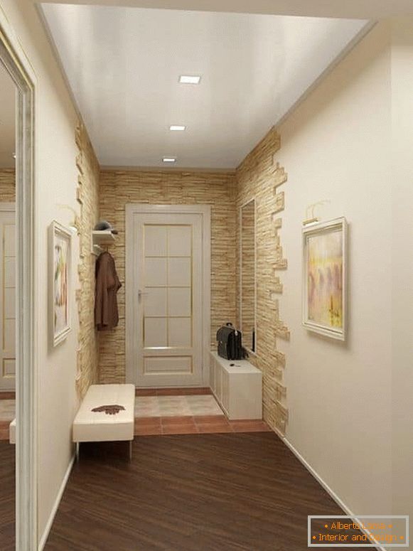 dizajn uskog koridora u kući kuće