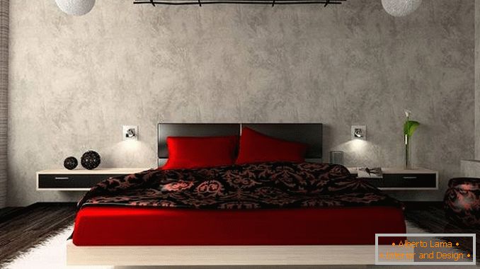 crveni dizajn spavaće sobe, slika 10
