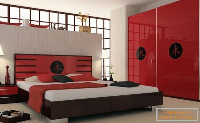 crveni dizajn spavaće sobe, slika 11