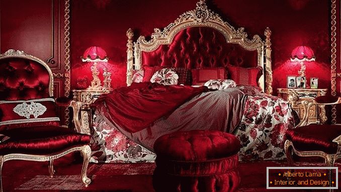 crveni dizajn spavaće sobe, fotografija 3