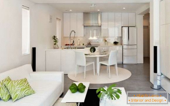 dizajn kuhinje dnevne sobe u modernom stilu fotografija, foto 27
