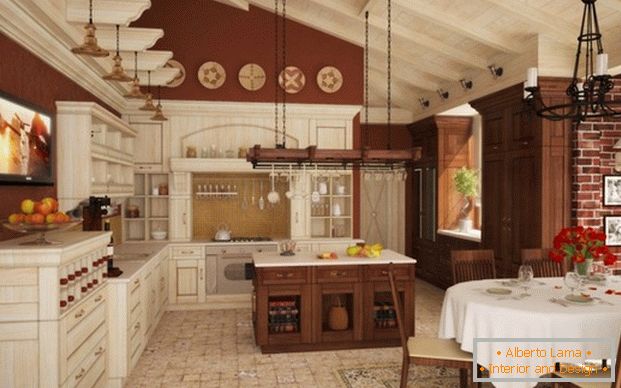 dizajn kuhinje u privatnoj kući