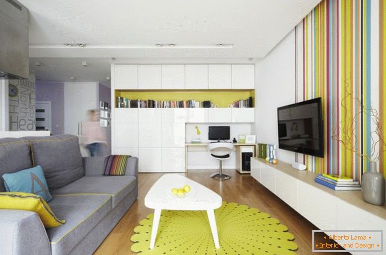 Dizajniran apartman površine 40 kvadratnih metara. m.
