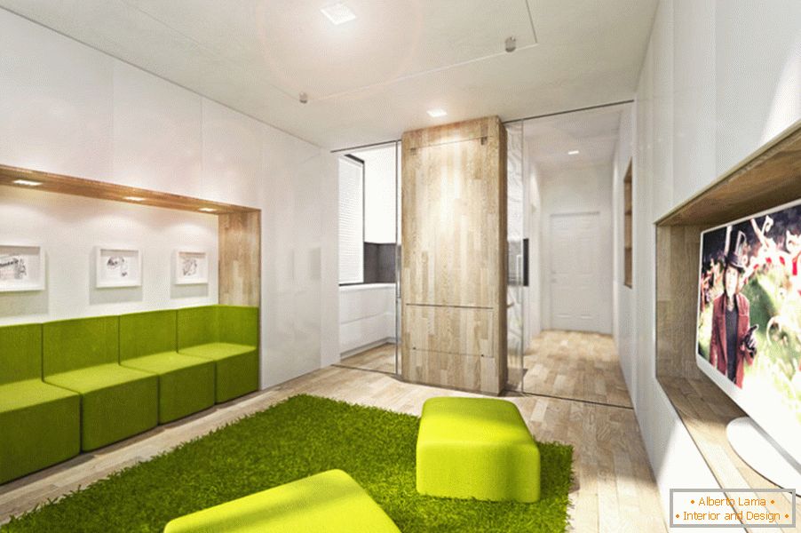 Transformator dizajna stanova u svijetle zelenoj boji