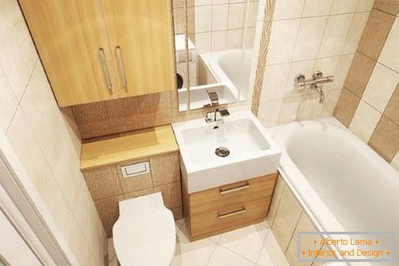 Dizajn kombinovane kupaonice - linearni izgled