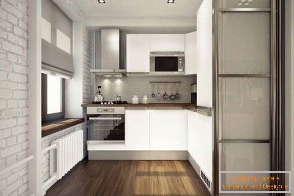 Mala kuhinja u dizajnu dvosobnog stana od 45 m2