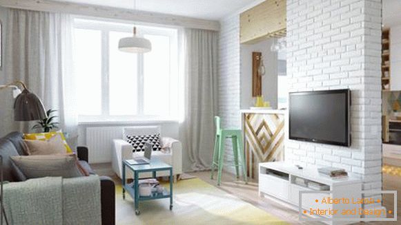 Stylish studio apartman 45 m2 M u Moskvi