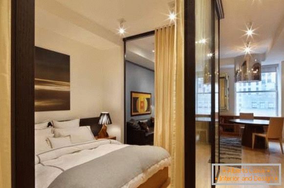Dizajn jednosobnog apartmana za porodicu sa djetetom - kako odvojiti spavaću sobu?
