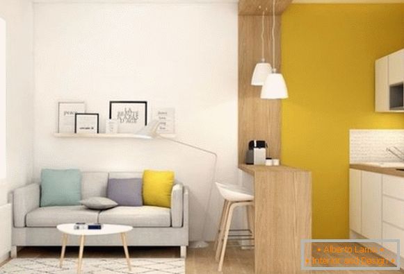 Dizajn jednosobnog stana - fotografija 3