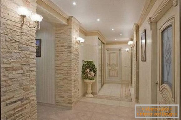 dizajn hodnika sa dekorativnim kamenim fotografijama, foto 30