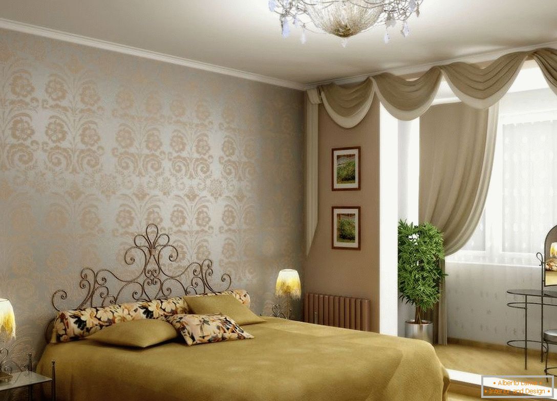 Klasična spavaća soba s lođom