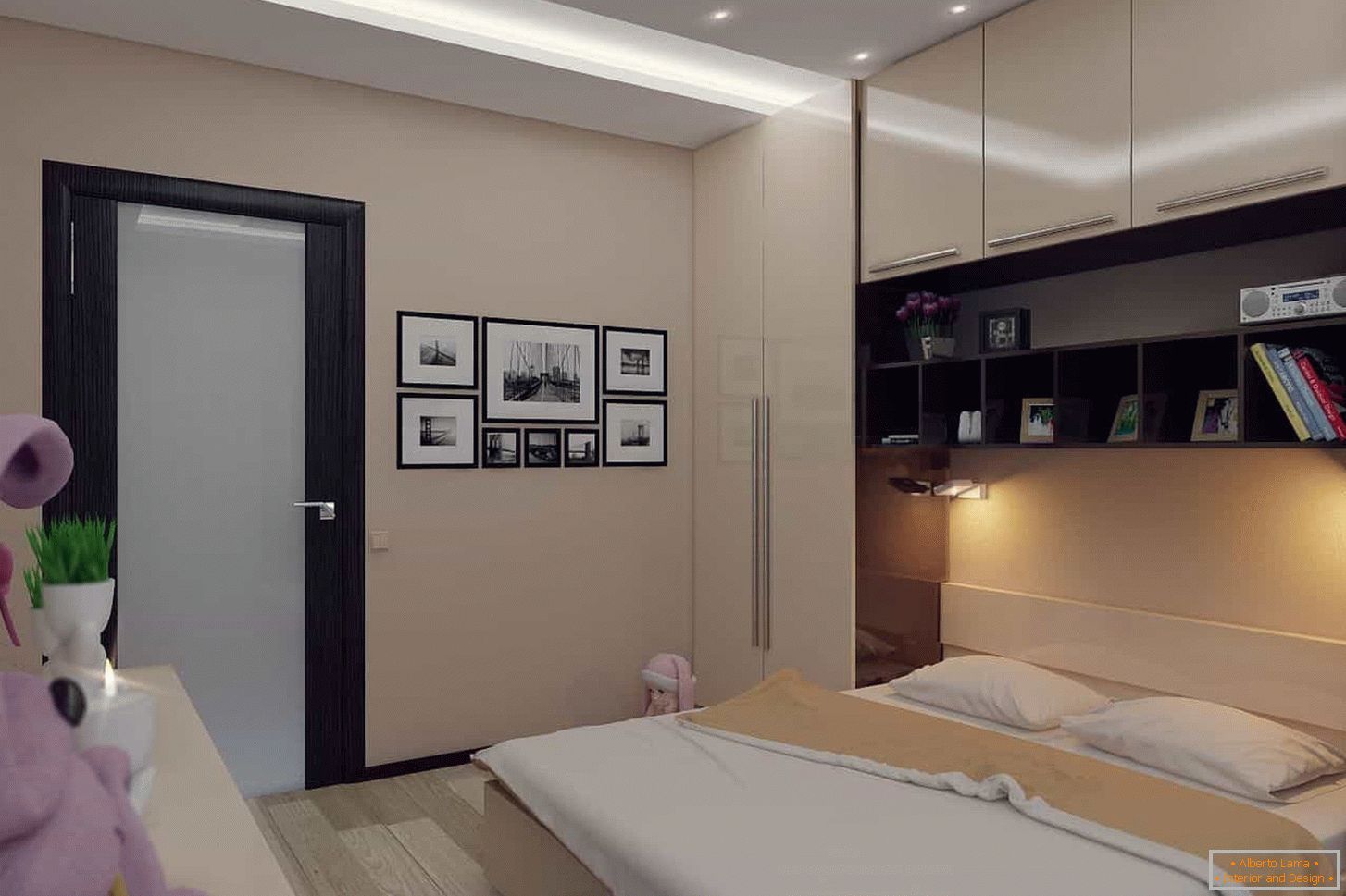 Dizajn spavaće sobe u stilu Art Nouveau 13 m²