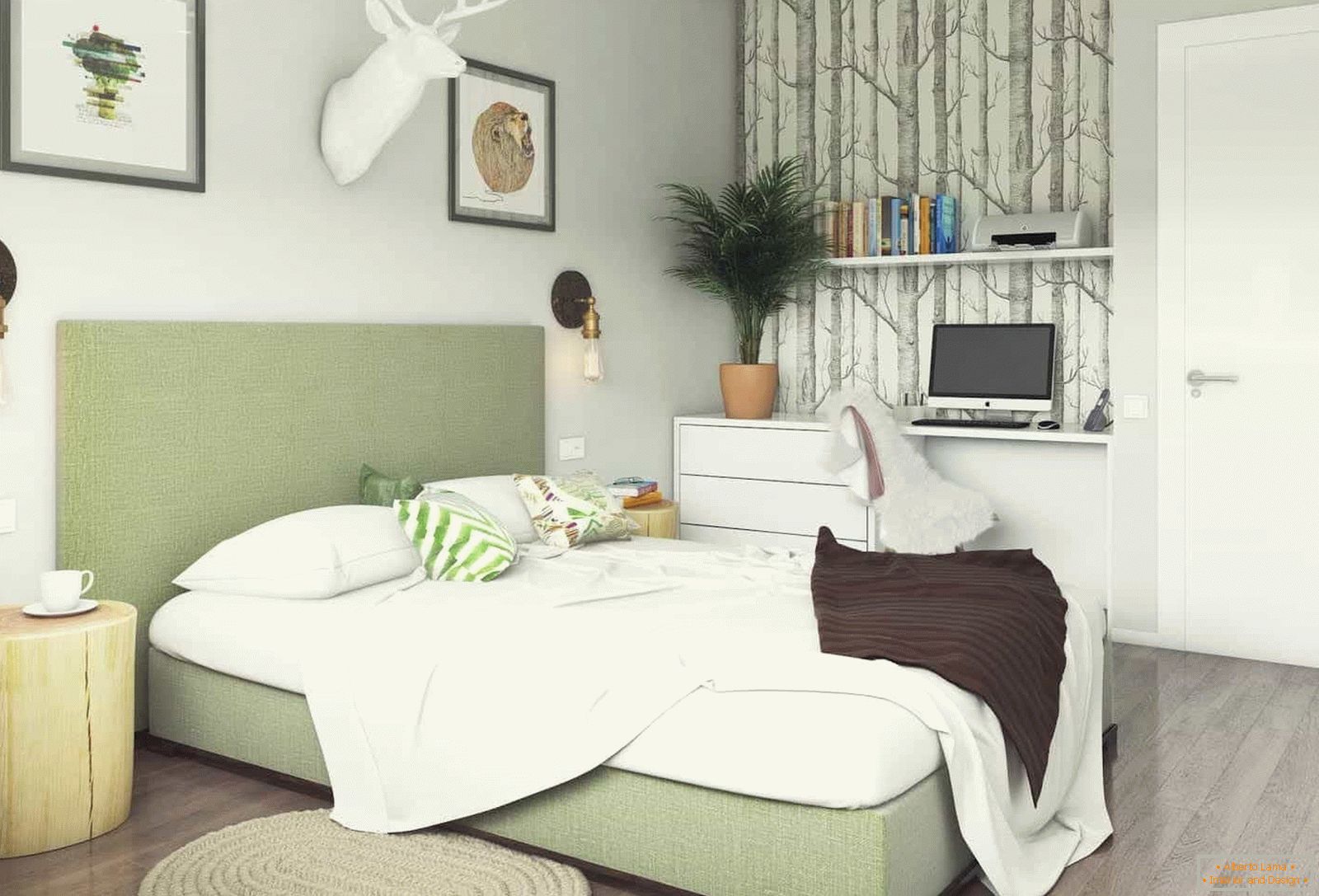 Dizajniran dizajn spavaće sobe od 13 m2