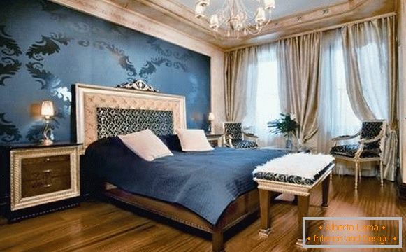 Sapphire plava u dizajnu spavaće sobe