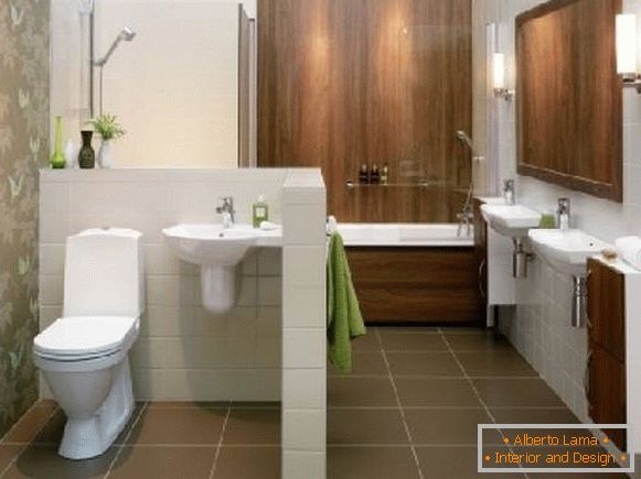 dizajn uskog kupatila sa toaletom, foto 45