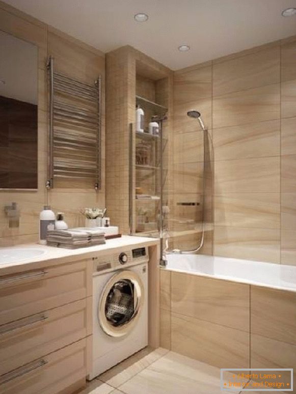 dizajn kupatila sa toaletom i mašinom za veš, fotografija 17