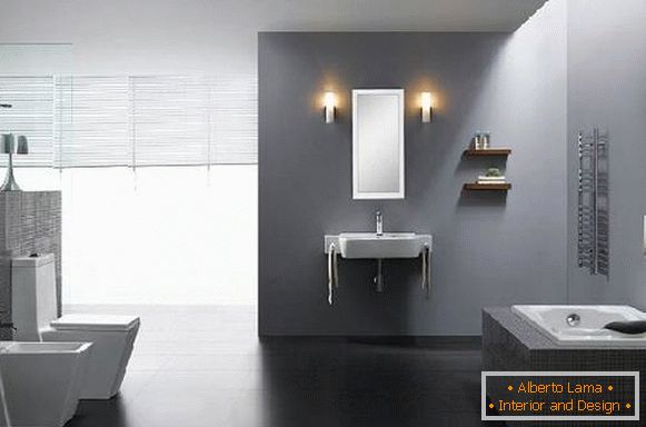 dizajn kupatila u kombinaciji sa toaletom, foto 38