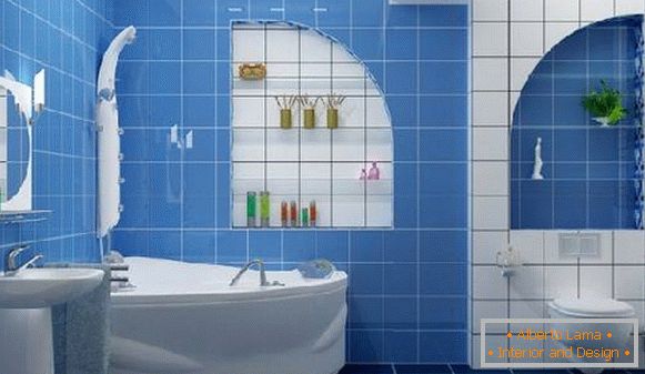 dizajn malog kupatila u kombinaciji sa toaletom, foto 42