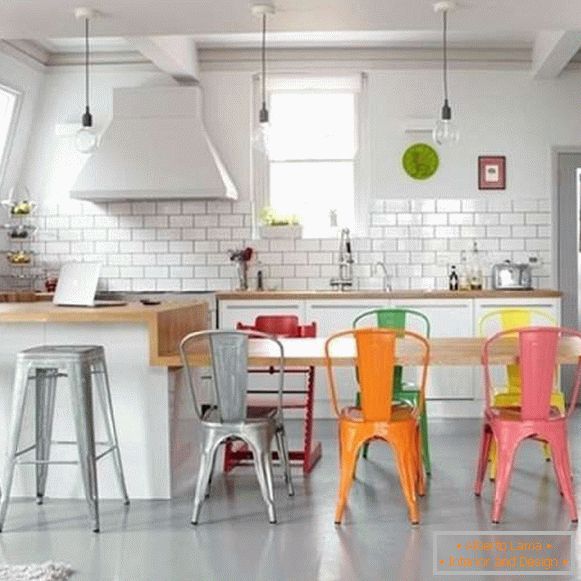 dizajnerske plastične stolice za kuhinju, foto 13
