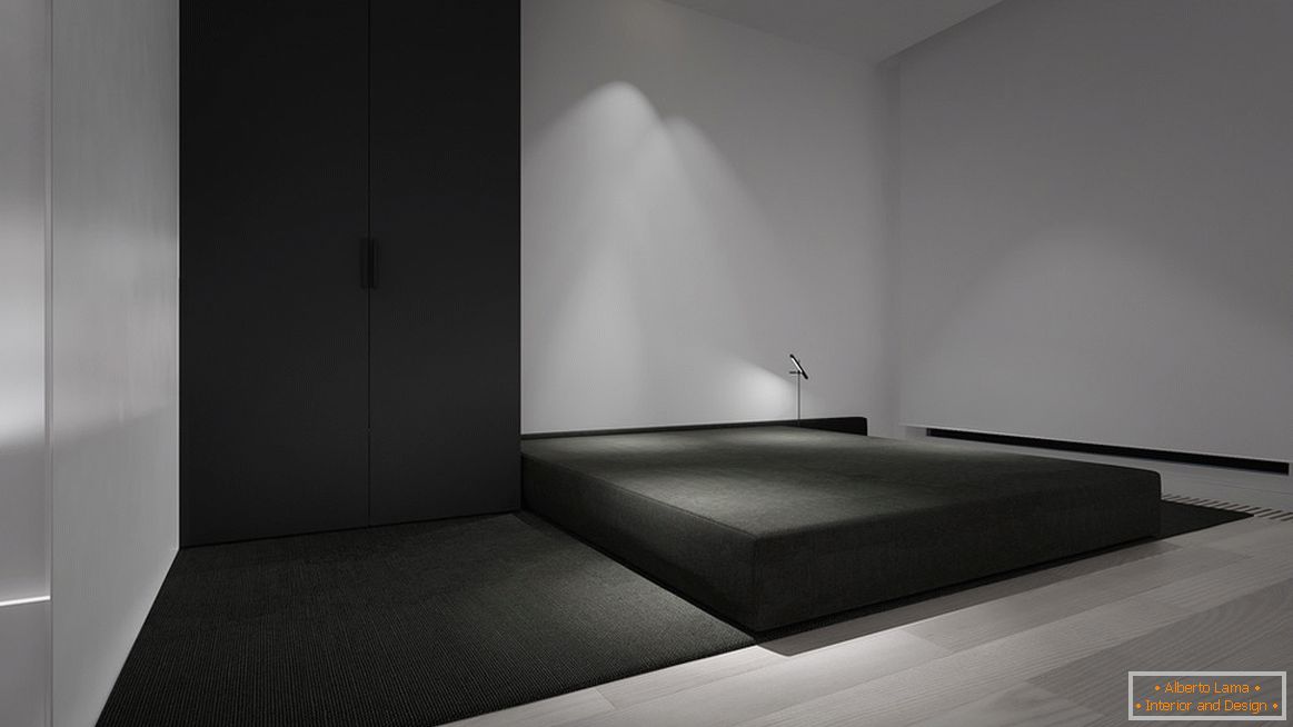 Spavaća soba u stilu minimalizma je najsjajniji primer dizajna. Glavna karakteristika je minimum namještaja.