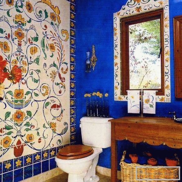 Dizajn enterijera u etnom stilu - foto kupatilo