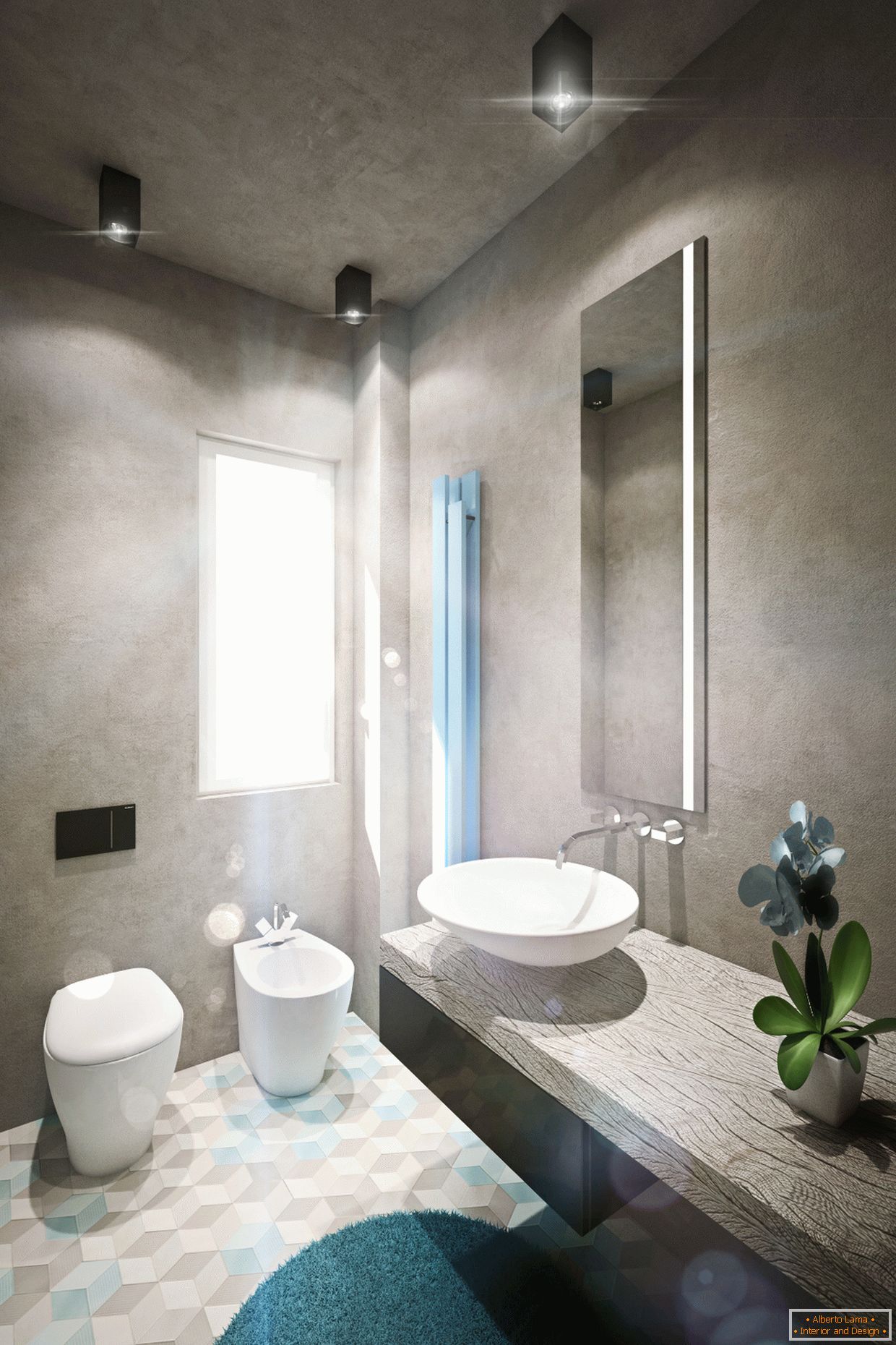 Dizajniran stan u pastelnim bojama: kupatilo